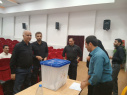 بازدید رئیس و اعضای هیات رئیسه دانشگاه، از محل انتخابات شورای صنفی کارکنان دانشگاه جهرم